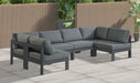 Nizuc - Outdoor Patio 6 Piece Modular Sectional With Gray Frame - Simple Home Plus