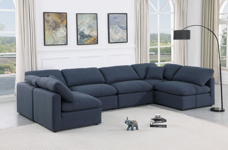 Indulge - Linen 6 Piece Modular U-Shaped Sectional