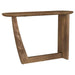 Fletcher - Oval Solid Mango Wood Entryway Console Table - Brown - Simple Home Plus