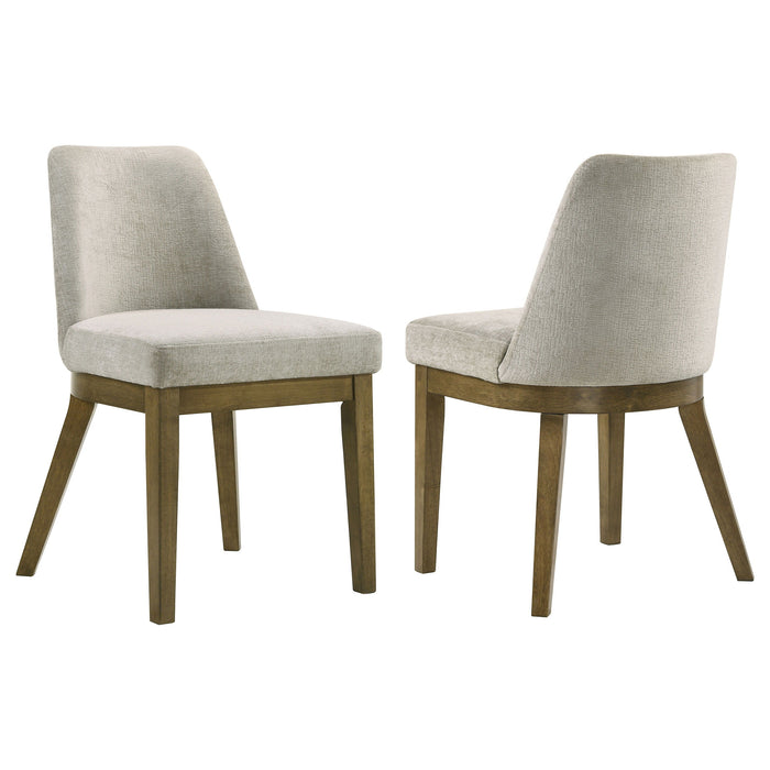 Castlewood - Upholstered Dining Chair (Set of 2) - Brown Oak - Simple Home Plus