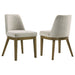 Castlewood - Upholstered Dining Chair (Set of 2) - Brown Oak - Simple Home Plus