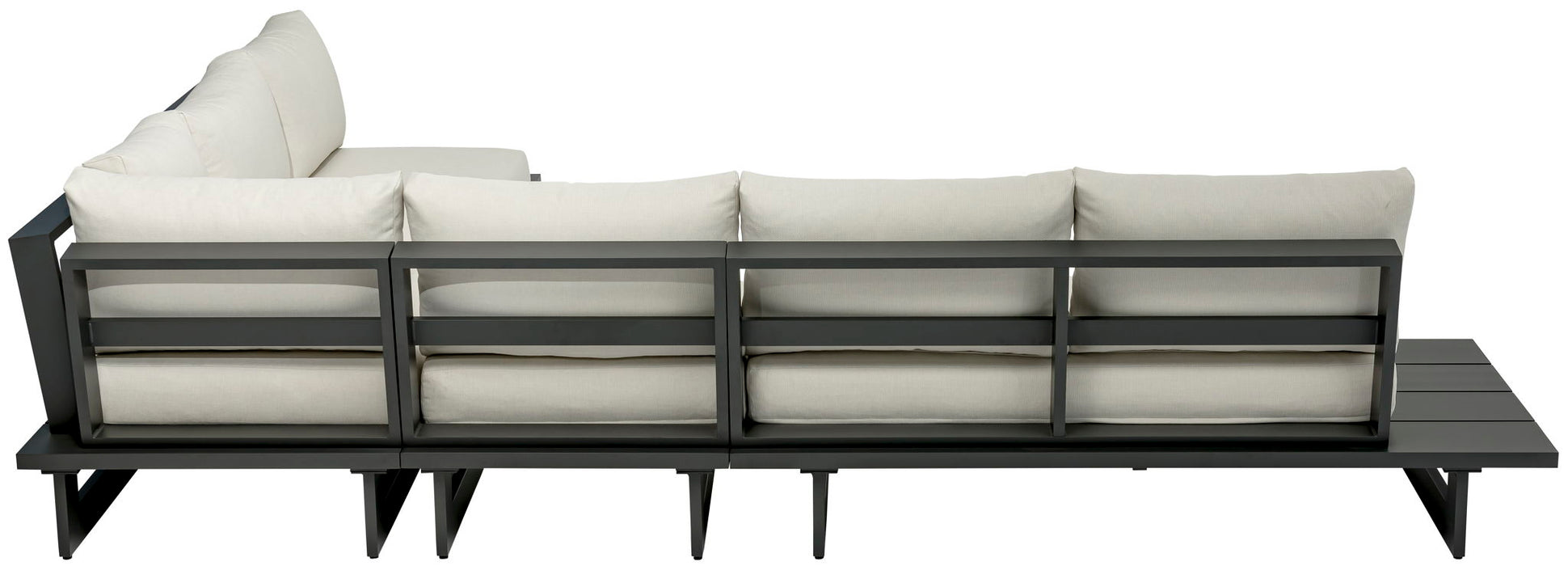 Maldives - 4 Piece Water Resistant Outdoor Patio Modular Sectional With Gray Base - Simple Home Plus