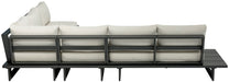 Maldives - 4 Piece Water Resistant Outdoor Patio Modular Sectional With Gray Base - Simple Home Plus