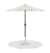 Fiji - Aluminum Patio Umbrella With Round White And Teak Base - Simple Home Plus