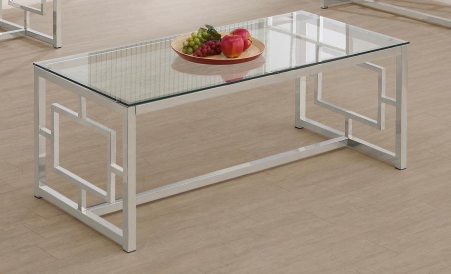 Merced - Glass Top Metal Table - Simple Home Plus