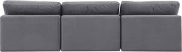 Comfy - Velvet Modular Armless Sofa 3 Seats - Simple Home Plus