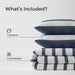Merritt - King/California King Yarn-Dyed Striped Comforter - Blue - Simple Home Plus