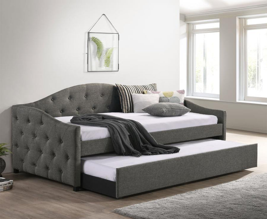 Sadie - Upholstered Daybed With Trundle - Simple Home Plus