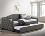 Sadie - Upholstered Daybed With Trundle - Simple Home Plus