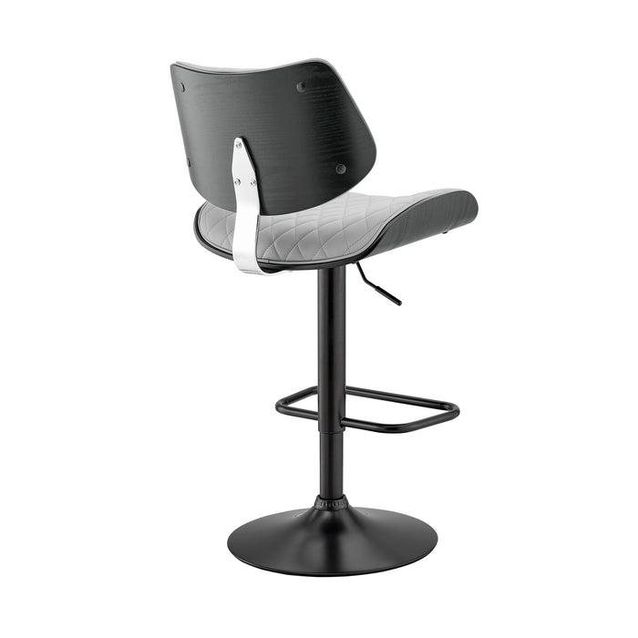 Leland - Adjustable Bar Stool - Gray / Black - Simple Home Plus