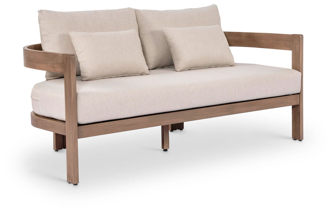 Newport - Water Resistant Fabric 65" Upholstered Outdoor Patio Loveseat - Simple Home Plus