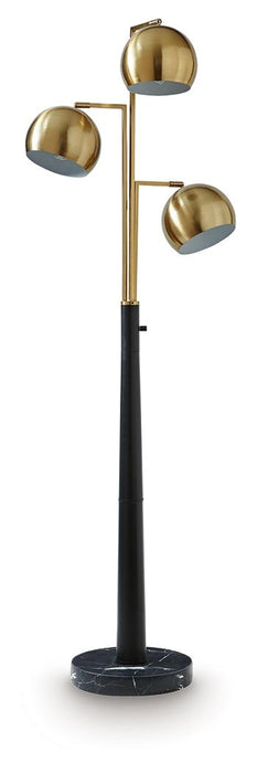 Sorcha - Metal Floor Lamp - Gold Finish / Black - Simple Home Plus