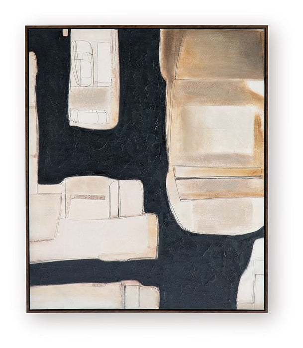 Feyville - Wall Art - Black / Brown / Cream - Simple Home Plus