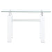 Dyer - 1-Shelf Rectangular Glass Top Table - Simple Home Plus