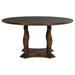 Landon - Round Wood Pedestal Dining Table - Rich Brown - Simple Home Plus