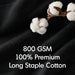 800GSM - 8 Piece Antimicrobial Towel Set - Black - Simple Home Plus