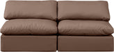 Indulge - Faux Leather 2 Seat Modular Armless Sofa - Simple Home Plus