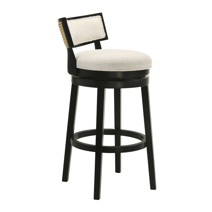Noely - Modern Farmhouse Swivel Wood Bar Height Kitchen Bar Stool - Simple Home Plus
