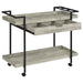 Ventura - 1-Drawer Engineered Wood Bar Cart - Gray Driftwood - Simple Home Plus