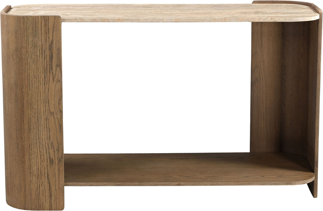 Calabria - Marble And Oak Wood Table - Simple Home Plus