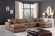 Comfy - 6 Piece Faux Leather Modular Double Chaise Sectional - Simple Home Plus