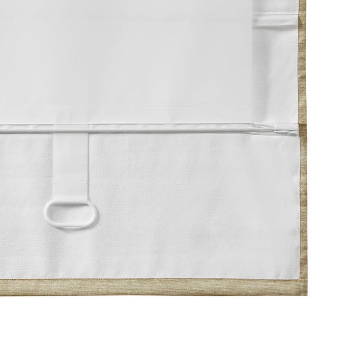 Como - Printed Room Darkening Cordless Roman Shade - Taupe - Simple Home Plus