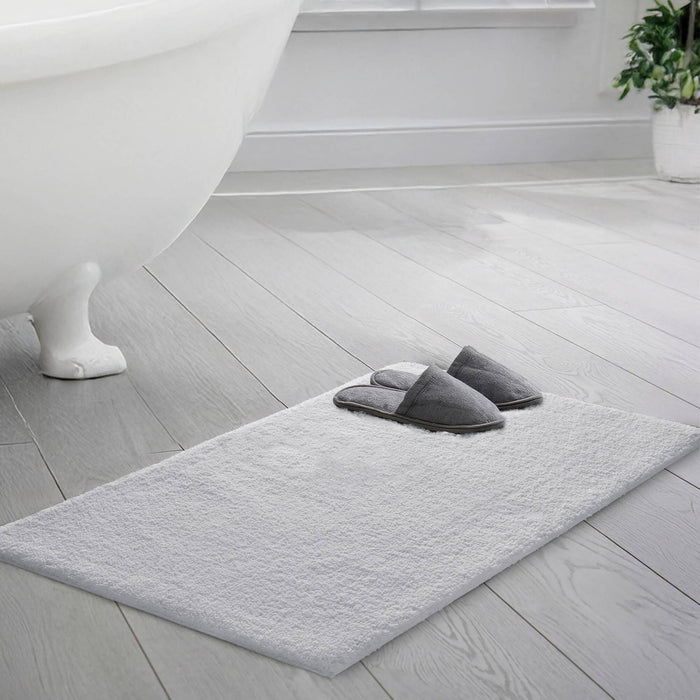 Marshmallow - 20" x 30" Bath Rug - Pearl Silver