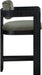 Sacha - Velvet Stool With Black Base - Simple Home Plus