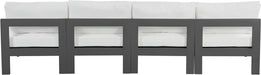 Nizuc - Outdoor Patio 4 Seat Armless Modular Sofa With Gray Frame - Simple Home Plus