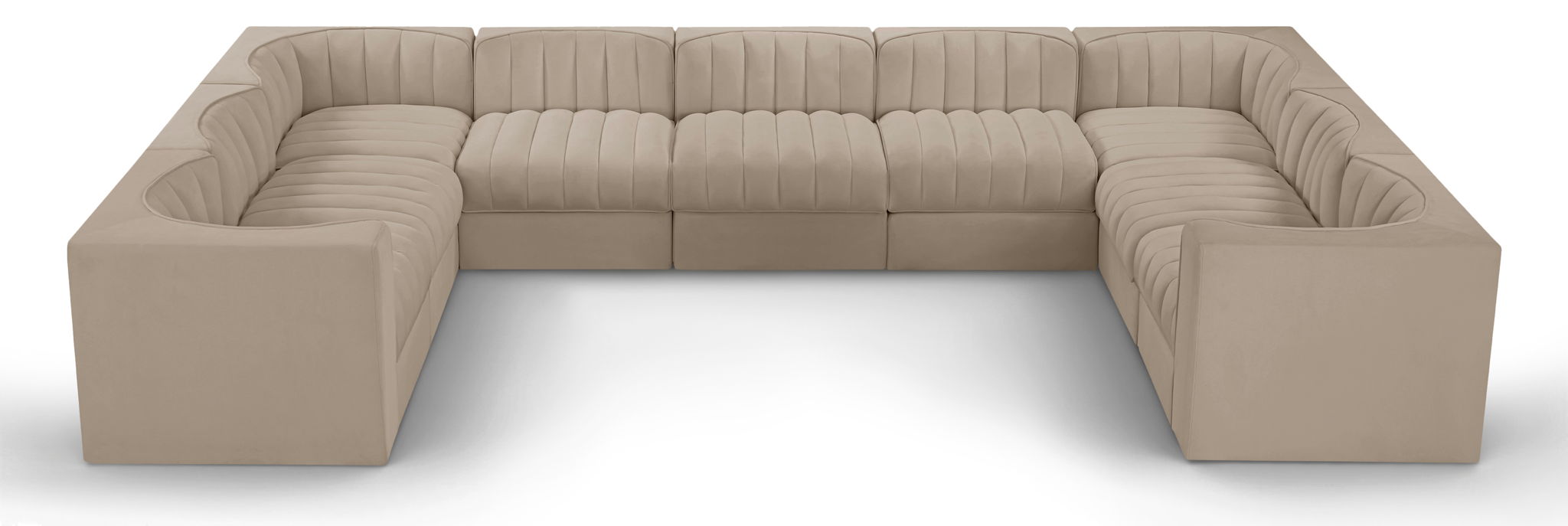 Rummi - Velvet Performance Fabric Upholstered 9 Piece Modular Sectional - Simple Home Plus