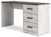 Shawburn - White / Dark Charcoal Gray - Home Office Desk - Simple Home Plus