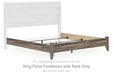 Elbrim - King Panel Footboard With Rails - Brown - Simple Home Plus