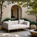 Laguna - 2 Piece Resilient Water Resistant Fabric 71" Upholstered Outdoor Patio Modular Loveseat - Simple Home Plus