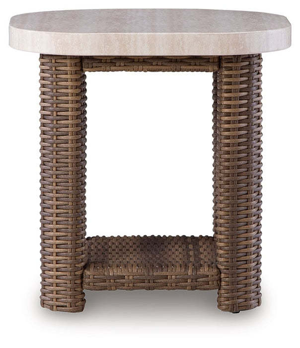 Dolan Creek - Square End Table - Beige / Brown - Simple Home Plus