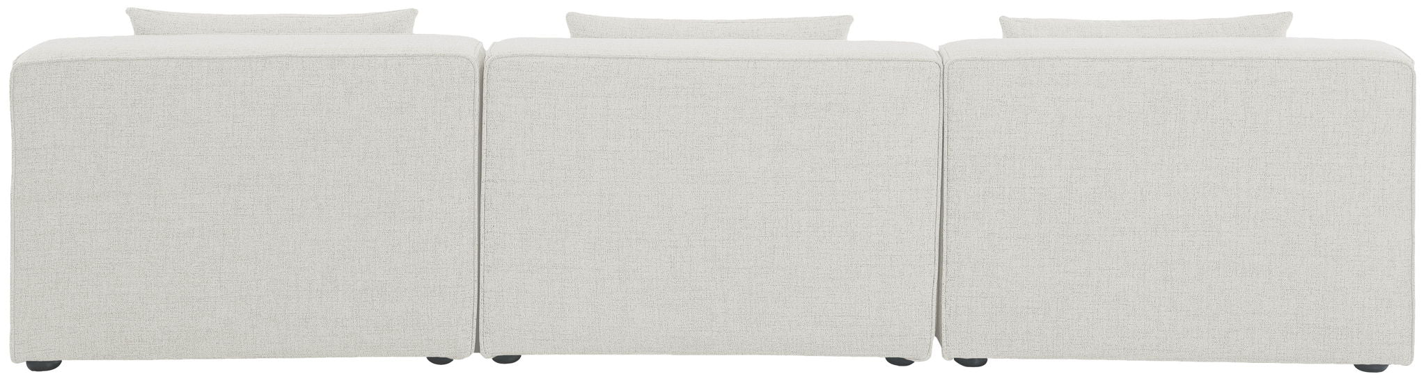 Cube - Linen Modular 3 Seat Armless Sofa - Simple Home Plus