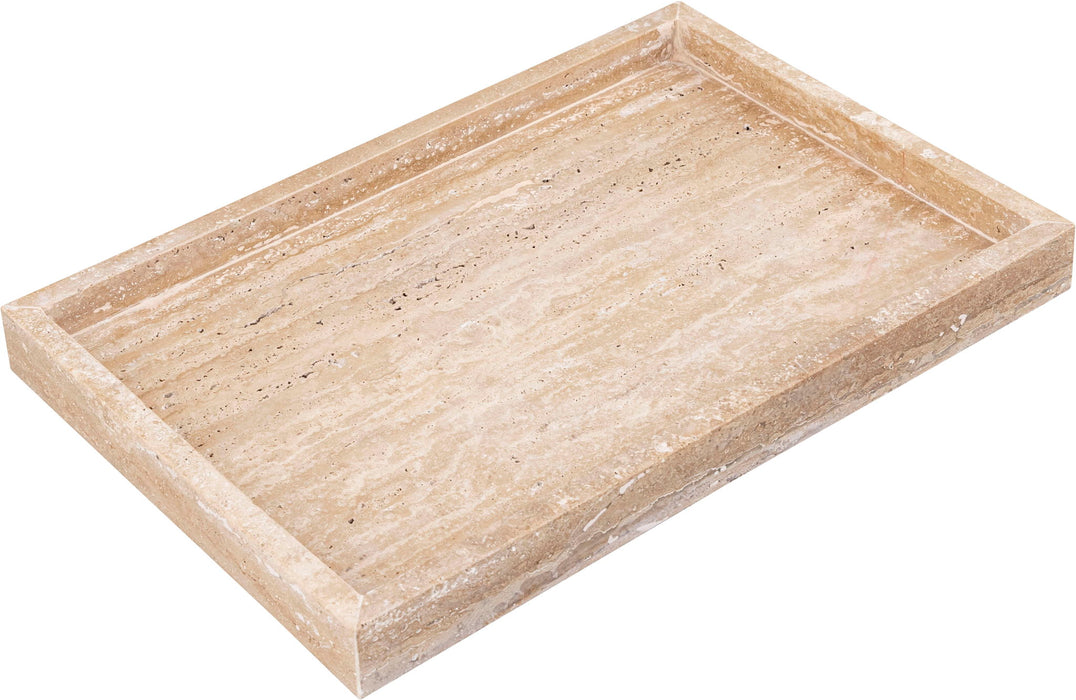 Barletta - Travertine Rectangular Tray - Natural - Simple Home Plus
