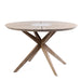 Oasis - Outdoor Light Eucalyptus Wood And Concrete Round Dining Table - Simple Home Plus