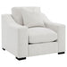 Ashlyn - Fabric Upholstered Track Arm Accent Chair - Sand - Simple Home Plus