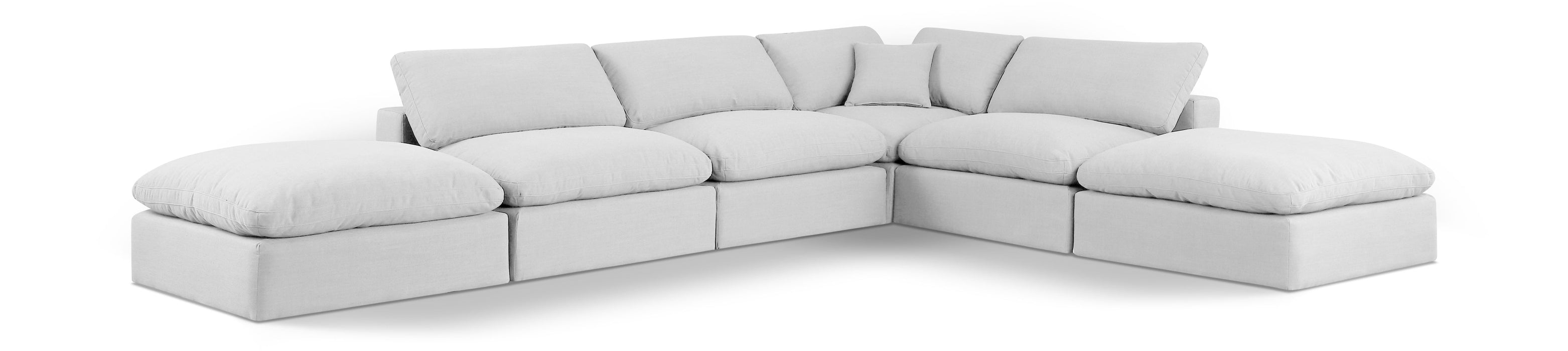 Comfy - 6 Piece Linen Modular Sectional - Simple Home Plus