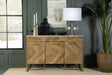 Keaton - Marble Top Herringbone Accent Cabinet - Simple Home Plus