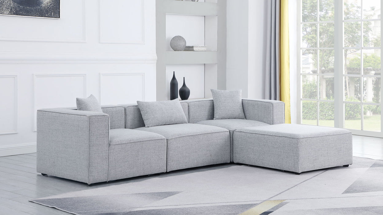Cube - Linen 4 Piece Modular Sectional With Chaise - Simple Home Plus