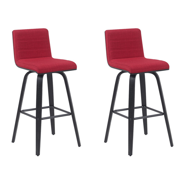 Vienna - Modern Swivel Bar Height Stool - Black Brushed Wood Frame - Simple Home Plus