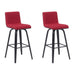 Vienna - Modern Swivel Bar Height Stool - Black Brushed Wood Frame - Simple Home Plus