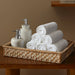 Diagonal Ribbed - 6 Piece Washcloths Set - White - Simple Home Plus