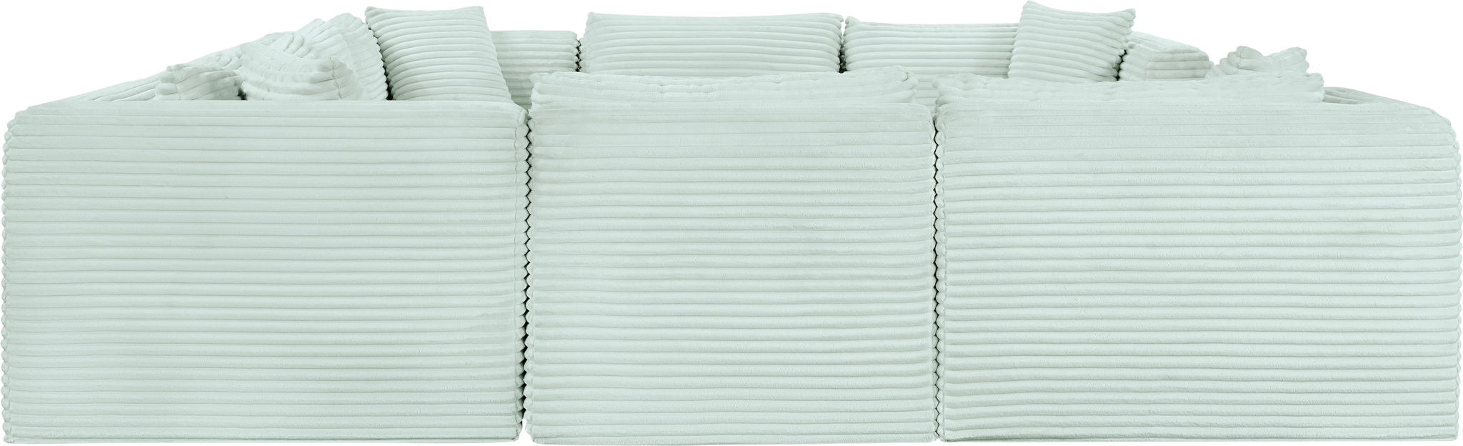 Shaggy - 8 Piece Modular U-Shaped Sectional - Simple Home Plus