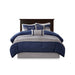 Palmer - California King Piece Comforter (Set of 7) - Blue - Simple Home Plus