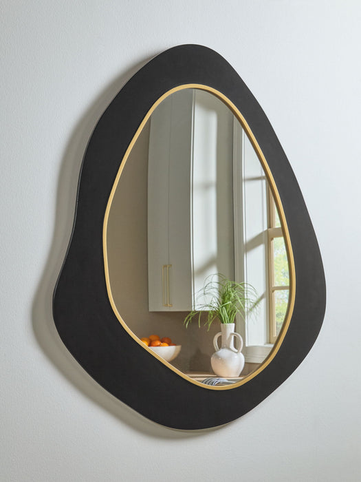 Kierlock - Black / Gold Finish - Accent Mirror - Simple Home Plus