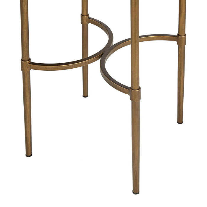 Lia - Oval Accent Table - Antique Bronze - Simple Home Plus