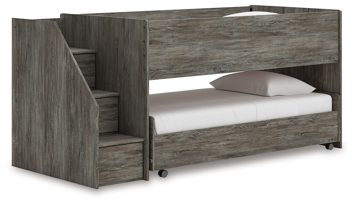 Frandern - Gray - Twin Over Twin Loft Bed - Simple Home Plus