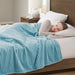 Corded Plush - Twin Heated Blanket - Blue - Simple Home Plus